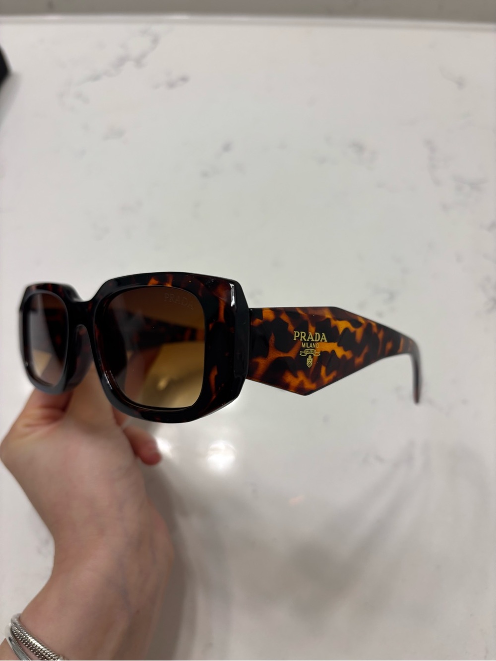 Prada Tortoiseshell Square Sunglasses - Prada